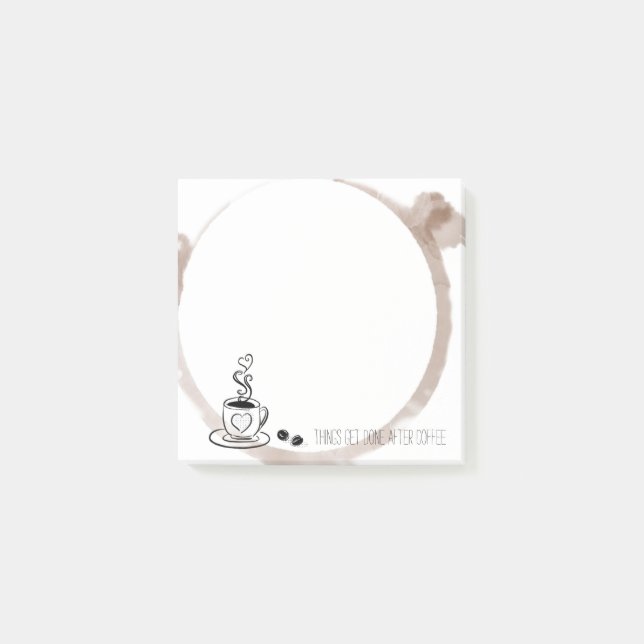 Post-it® Tache d'anneau de café (Devant)