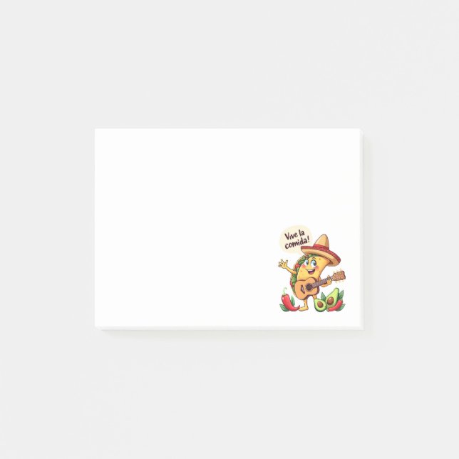 Post-it® Taco Fiesta mit Gitarre und hispanischem Flair (Devant)