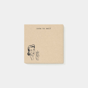 Post-it® Tan Reminder, femme au foyer rétro vintage