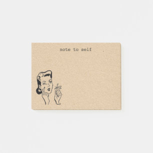 Post-it® Tan Retro, femme au foyer Rappel Post-it Notes