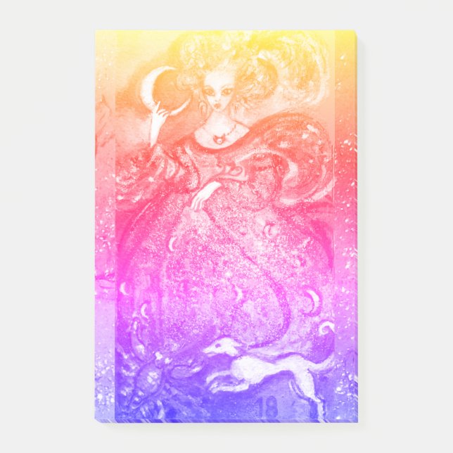 POST-IT® TAROTS DES OMBRES PERDUES / LA DAME DE LA LUNE (Devant)