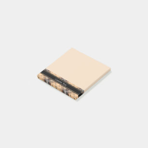 Post-it® Tartan beige et Brown