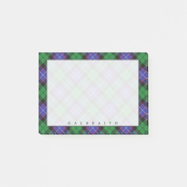 Post-it® Tartan écossais majestueux de Galbraith de clan (Devant)