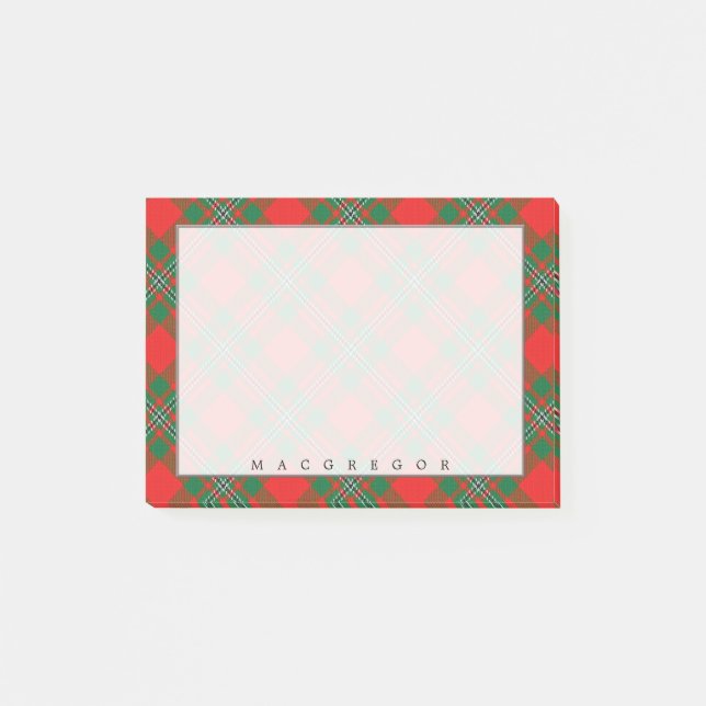 Post-it® Tartan écossais majestueux de MacGregor Gregor de (Devant)