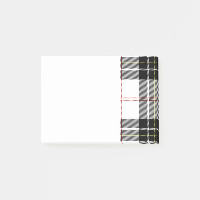 Post-it® Tartan écossais noir et blanc de MacPherson de (Devant)