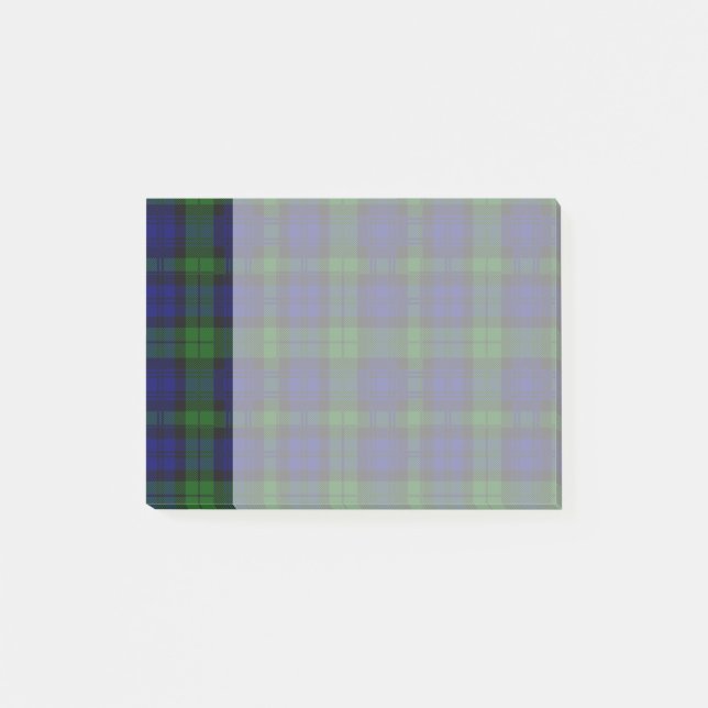 Post-it® Tartan noir de Campbell de montre ou de clan (Devant)