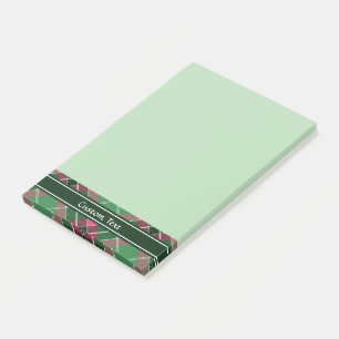 Post-it® Tartan vert et rose
