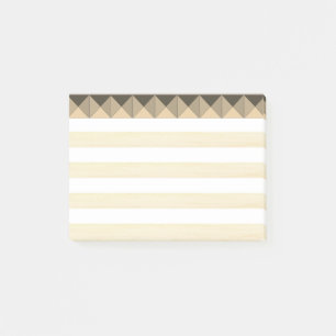 Post-it® Taupe beige et rayures blanches