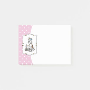 Post-it® Tea Party Pit Bull (lt brindle white 3) chien mign