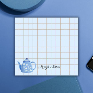 Post-it® Tea Time Teapot – Personalized Grid Sticky Notes