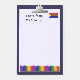 Post-it® Teacher Crayons Personnalisé Lg Poster It
