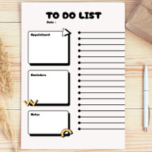 Teacher's Cute Gift , modern to do list planner