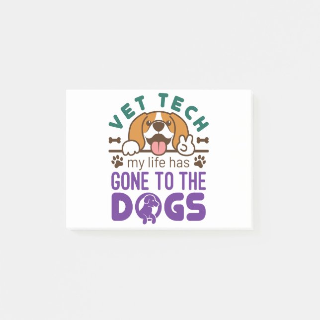 Post-it® Technicien vétérinaire Vet Tech Vie Allée aux chie (Devant)