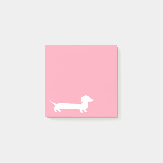 Post-it® Teckel rose Doxie mignon (Devant)