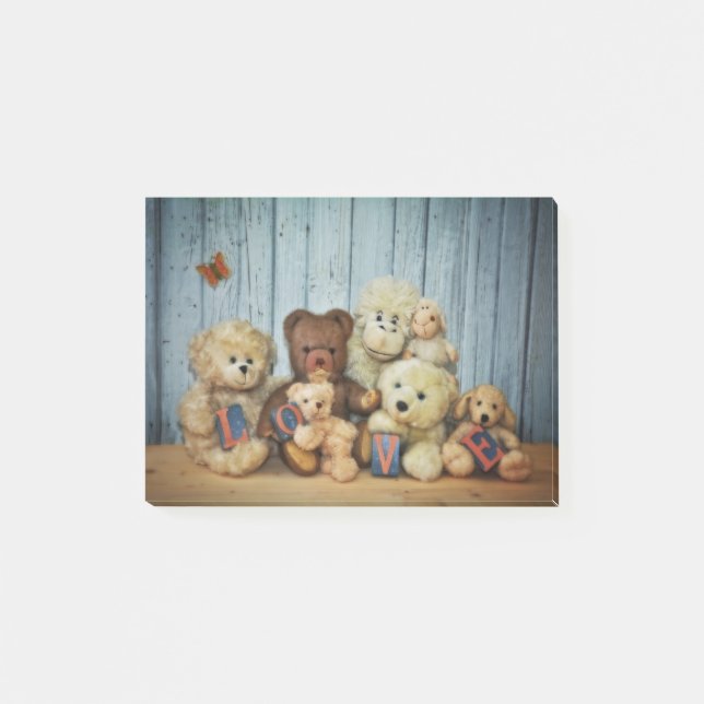 Post-it® Teddy avec des amis (Devant)