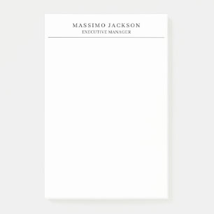 Post-it® Tendance Moderne Simple Noir & Blanc Professionnel