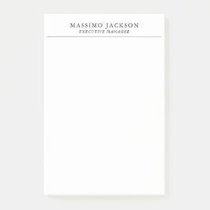 Post-it® Tendance Moderne Simple Noir & Blanc Professionnel