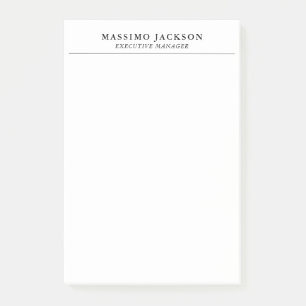 Post-it® Tendance Moderne Simple Noir & Blanc Professionnel