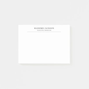 Post-it® Tendance Moderne Simple Noir & Blanc Professionnel