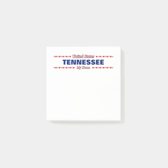 Post-it® TENNESSEE - Mon foyer - États-Unis;Cœurs (Devant)