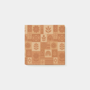 Post-it® Terracotta Patchwork Quilt Rustic Farmhouse Floral