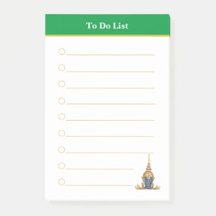 Post-it® Tête de Bouddha & Liste de tâches à faire avec en-