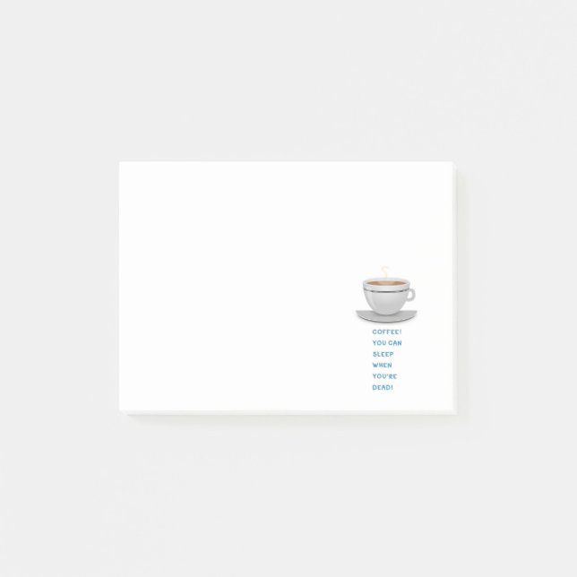 Post-it® Texte drôle de café (Devant)