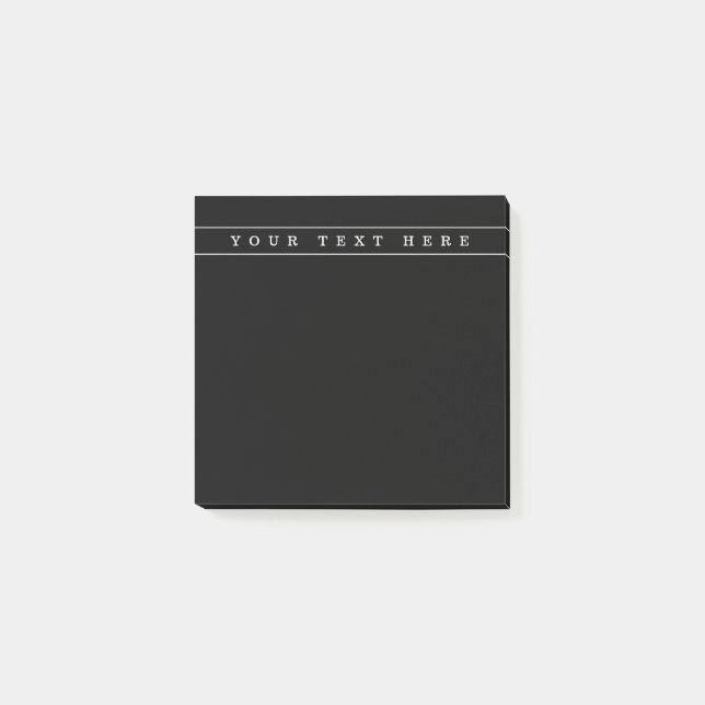 Post-it® Texte Simple Et Bandes Minces (Devant)