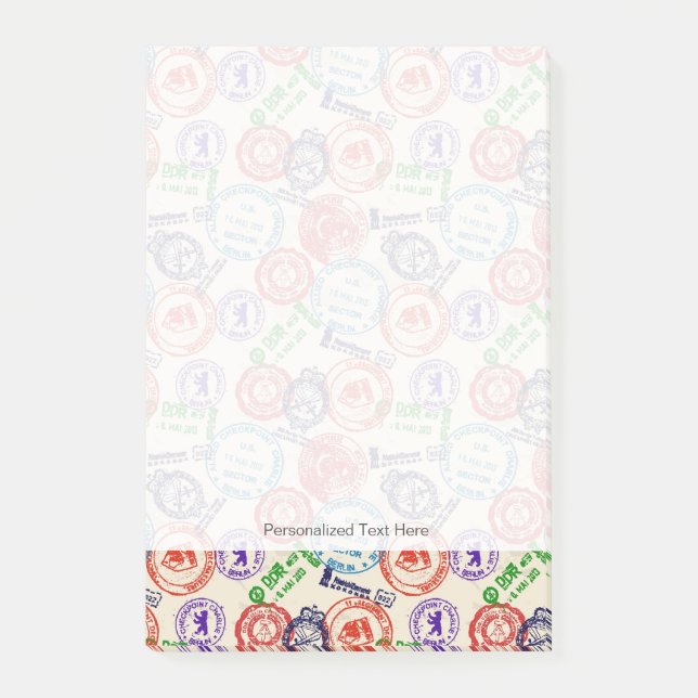 Post-it® Texture avec de vrais timbres (Devant)