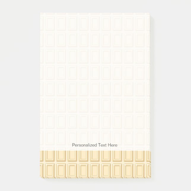 Post-it® Texture blanche de barre de chocolat (Devant)