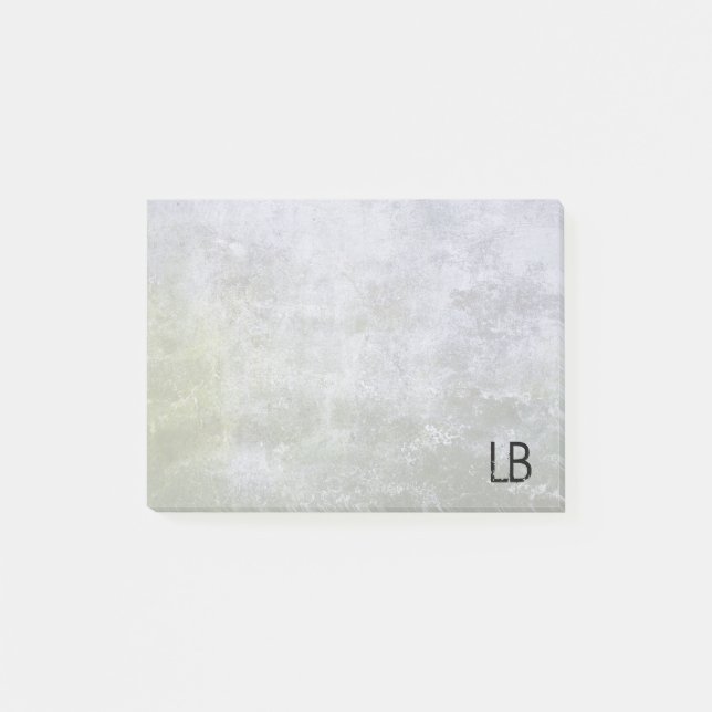 Post-it® Texture de fond de pierre ancienne monogramme (Devant)