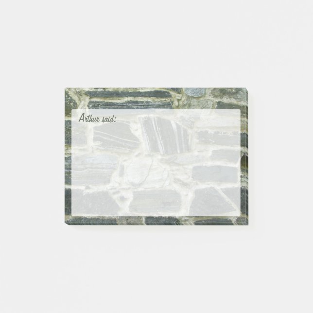 Post-it® Texture décorative de roche avec le texte (Devant)