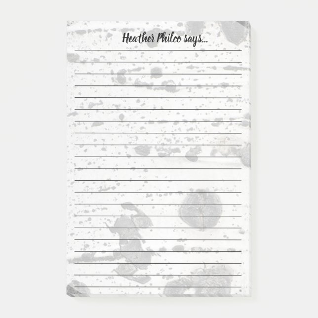 Post-it® Texture d'écorce d'arbre de tremble blanc personna (Devant)