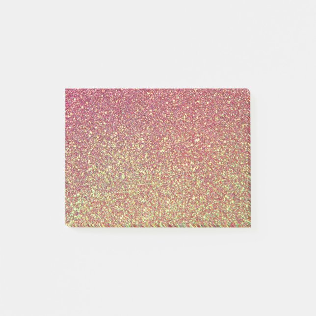 Post-it® Texture Parties scintillant rose or (Devant)