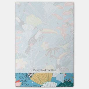 Post-it® Texture tropicale avec des toucans et des colibris