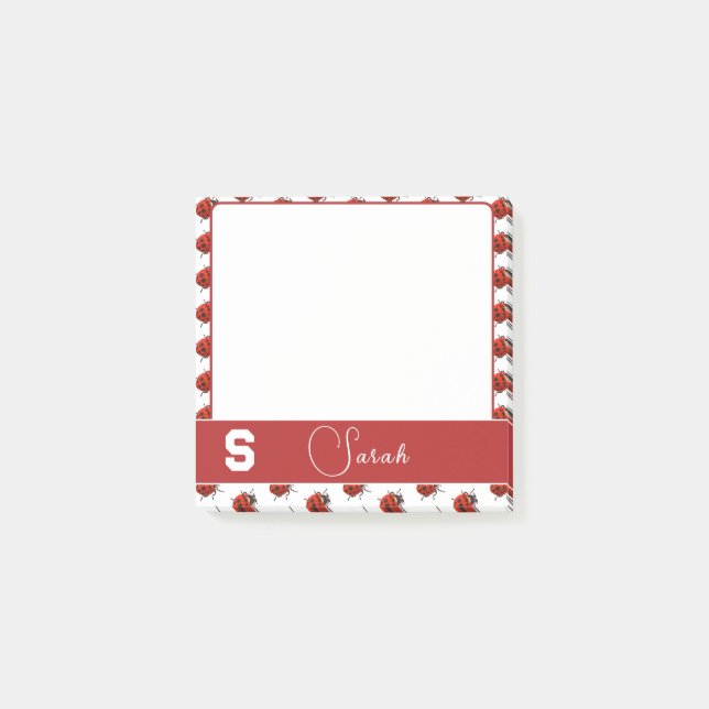 Post-it® Thème coccinelle personnalisé (Devant)