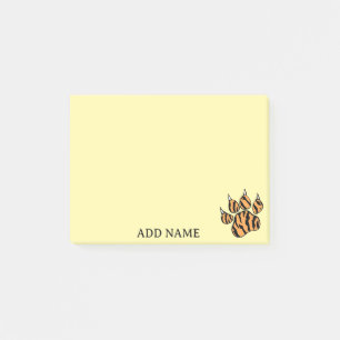 Post-it® Tiger Paw Dessin Cute Nom personnalisé Notes