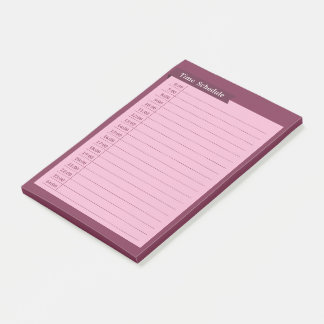 Post-it® time schedule