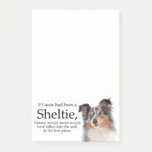 Post-it® Timmy's Blue Merle Sheltie Post It Notes