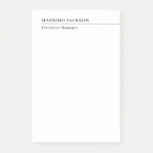 Post-it® Titre de nom minimaliste moderne professionnel sim