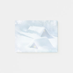 Post-it® Toit enneigé dans une forêt