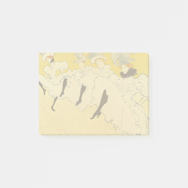 Post-it® Tolouse-Lautrec Dancing Girls Yellow Poster Art (Devant)