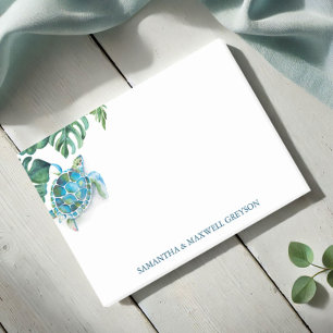 Post-it® Tortue de mer aquarelle tropicale 