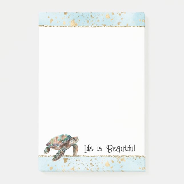 Post-it® Tortue de mer Gold Dream (Devant)