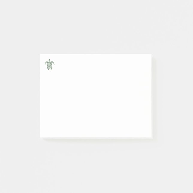 Post-it® Tortue tribale de style d'impression typographique (Devant)