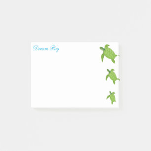 Post-it® Tortues de mer mignonnes & Calligraphie