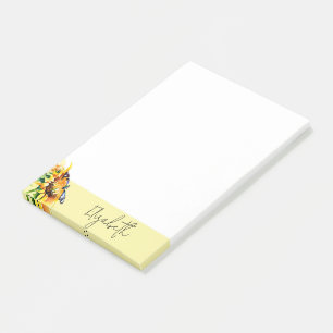 Post-it® Tournesol et papillon personnalisés