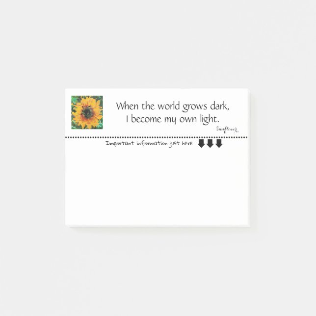 Post-it® Tournesol radiant Pixel Light (Devant)