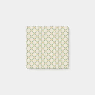 Post-it® Tournesol vert Whimsical À damiers Retro Botanica