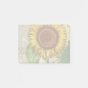 Post-it® Tournesol Vintage Damas Fleur Art